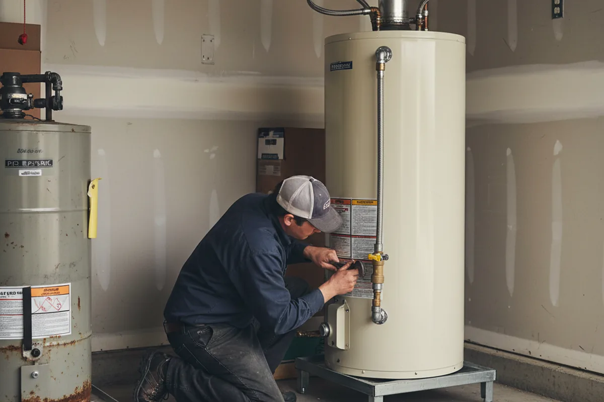 Water heater and shutoff valve replacement in Kirkville